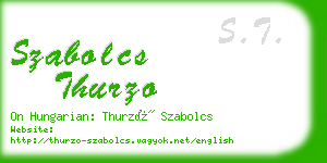 szabolcs thurzo business card